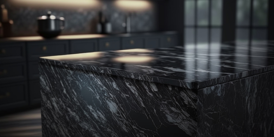 Black Kitchen Marble Countertops